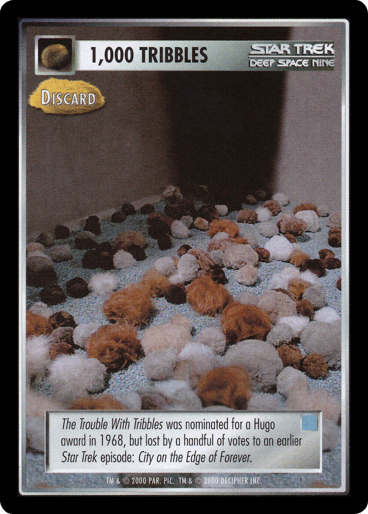 1,000 Tribbles – Discard (blue)