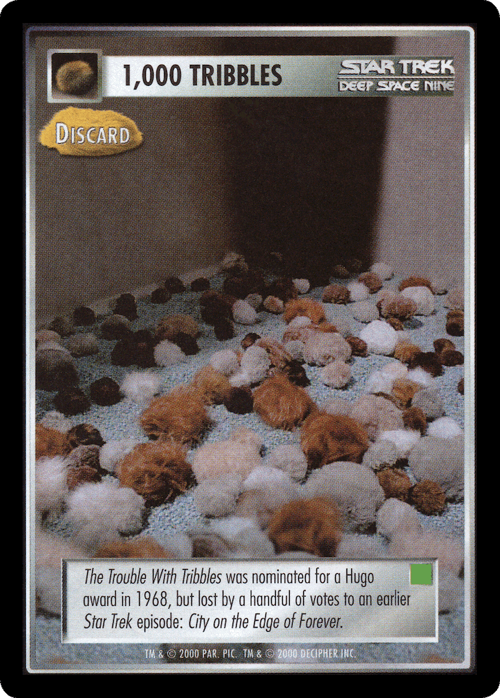 1,000 Tribbles – Discard (green)
