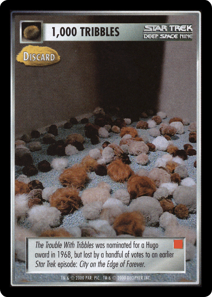 1,000 Tribbles – Discard (red)