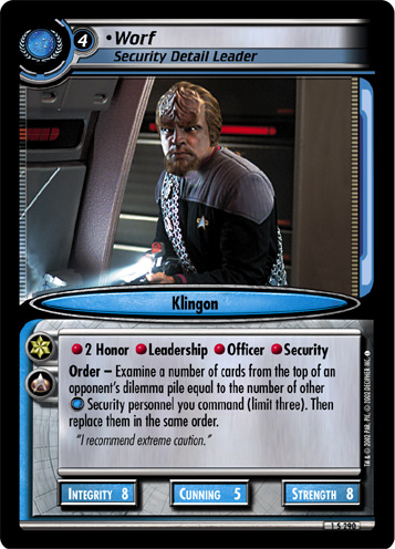 •Worf, Security Detail Leader