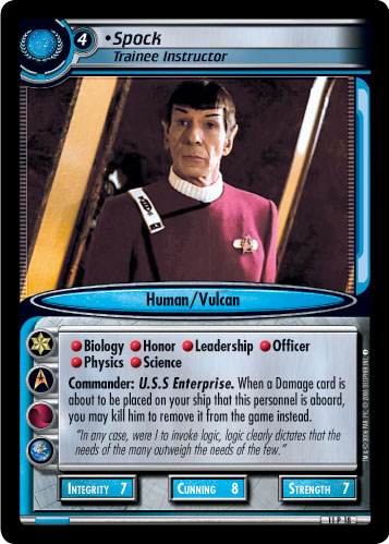 •Spock, Trainee Instructor