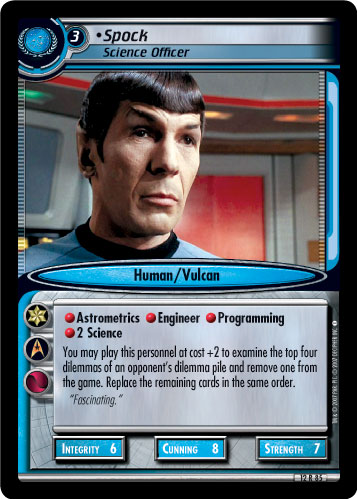•Spock, Science Officer