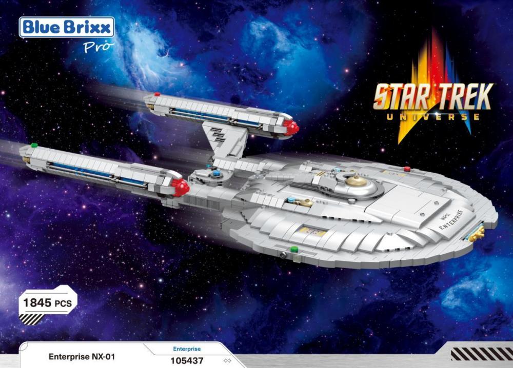 Blue Brixx Star Trek Enterprise NX-01 Large Box