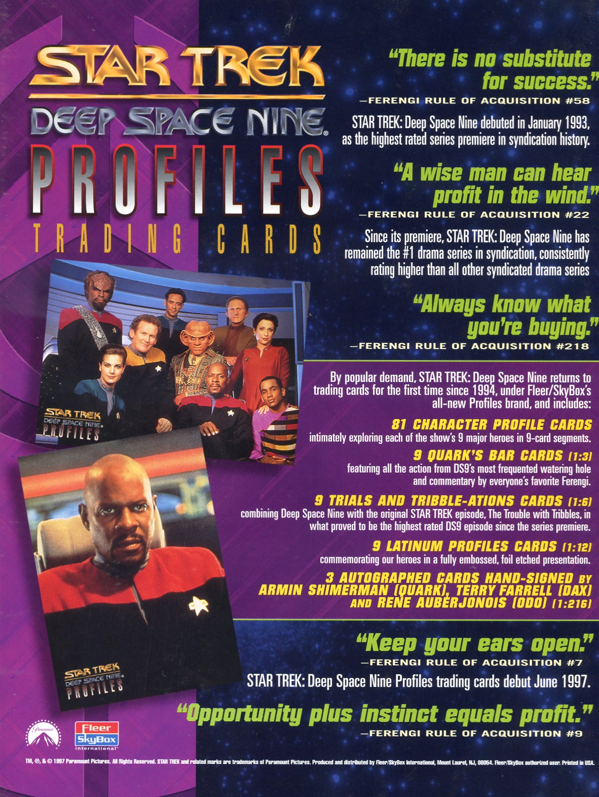 DS9 Profiles Sell Sheet