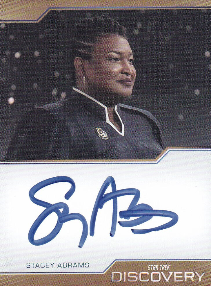 Discovery Season Four Stacey Abrams Bordered Autograph Card