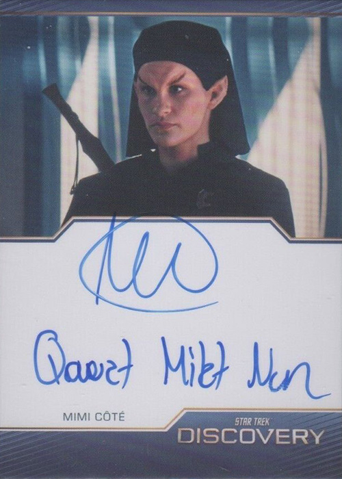 Discovery Season Four Mimi Côté Inscription Autograph Card