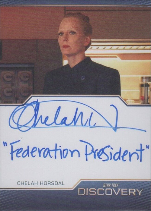 Discovery Season Four Chelah Horsdal Inscription Autograph Card