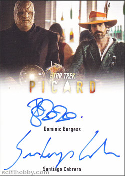 Picard Season One Santiago Cabrera and Dominic Burgess Dual Autograph Card