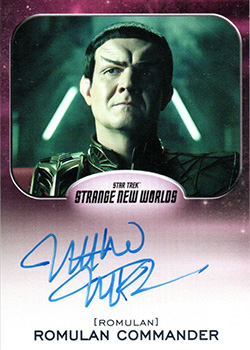 Strange New Worlds Season One Aliens Autograph Card Matthew MacFadzea