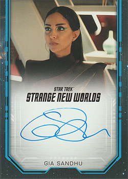 Strange New Worlds Season One Bordered Autograph Card Gia Sandhu