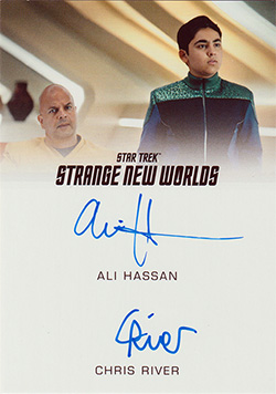Strange New Worlds Season One Dual Autograph Card Ali Hassan and Chris River