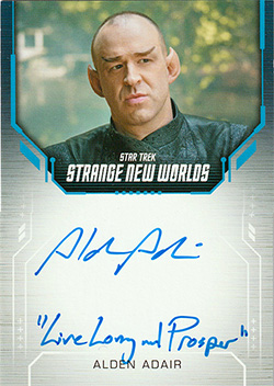 Strange New Worlds Season One Inscription Autograph Card Alden Adair