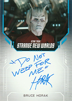 Strange New Worlds Season One Inscription Autograph Card Bruce Horak