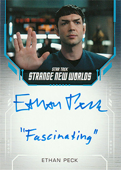Strange New Worlds Season One Inscription Autograph Card Ethan Peck