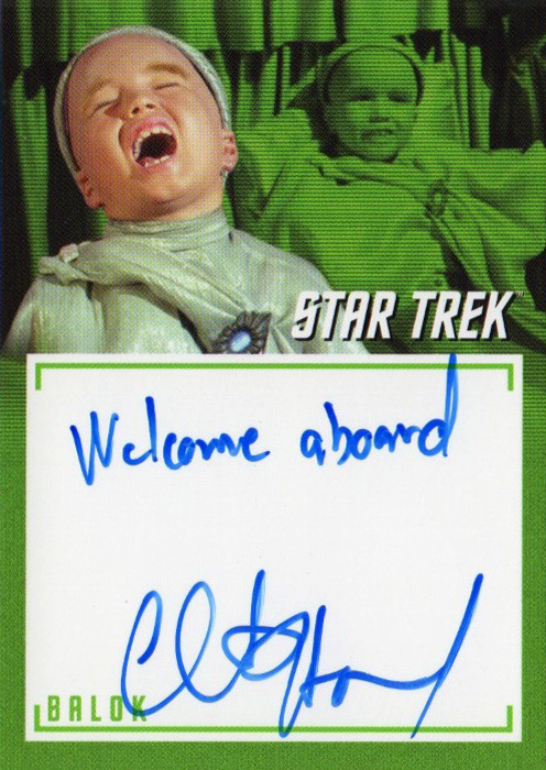 TOS Captain's Inscription Autograph A3 - Clint Howard