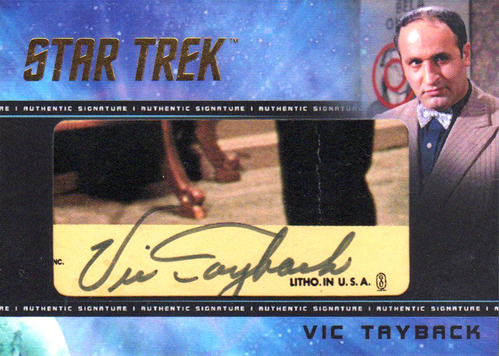 TOS Captain's Cut Signature Card - Vic Tayback
