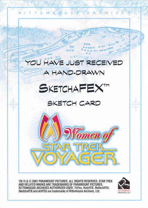 Back of Women of Star Trek Voyager Sketch Card