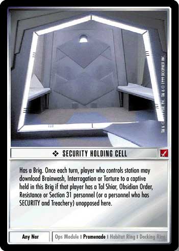 ❖ Security Holding Cell