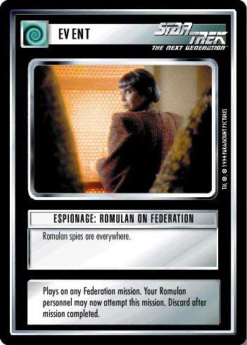 Espionage: Romulan on Federation