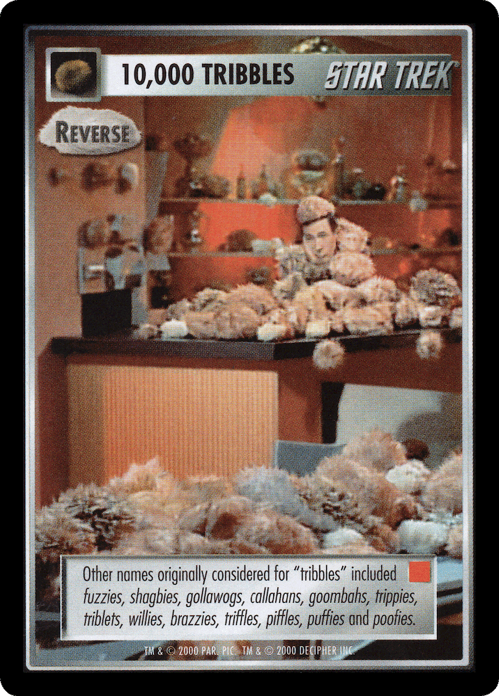 10,000 Tribbles – Reverse (red)