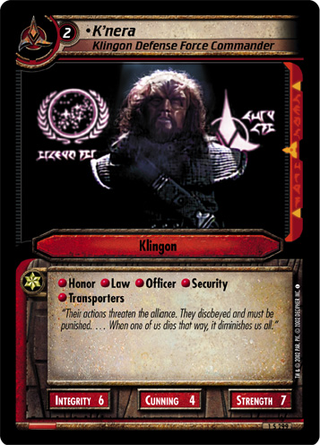•K'nera, Klingon Defense Force Commander