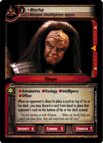 •Morka, Klingon Intelligence Agent
