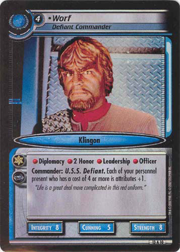 •Worf, Defiant Commander
