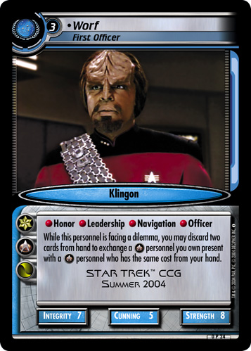 •Worf, First Officer