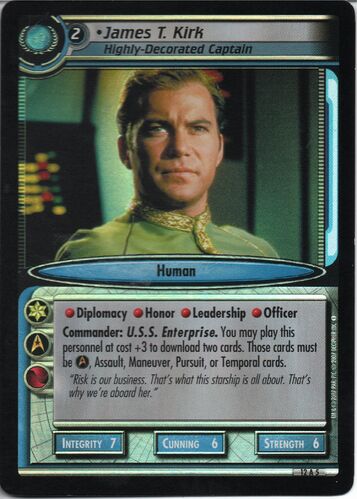 •James T. Kirk, Highly-Decorated Captain