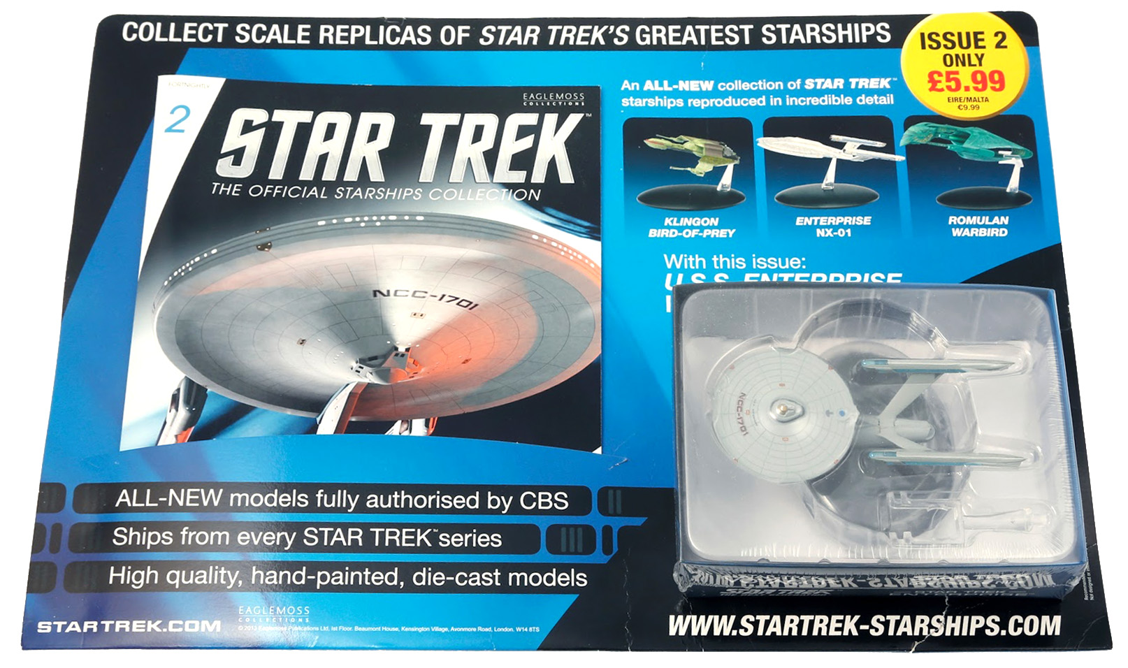 Eaglemoss Star Trek Starships Issue 2 Retail Packaging