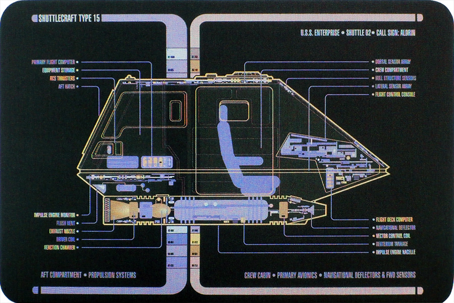 Eaglemoss Star Trek Starships Shuttle Okudagram 8