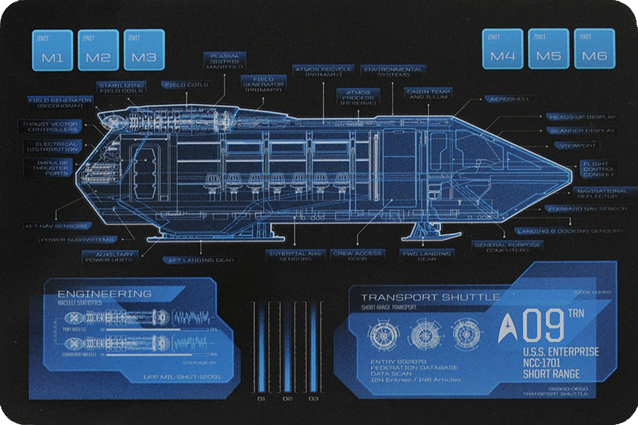 Eaglemoss Star Trek Starships Shuttle Schematic 13