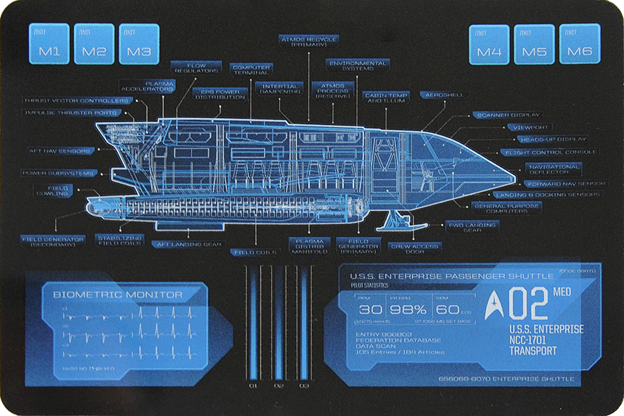 Eaglemoss Star Trek Starships Shuttle Schematic 14