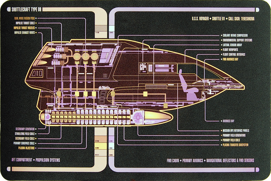 Eaglemoss Star Trek Starships Shuttle Schematic 20