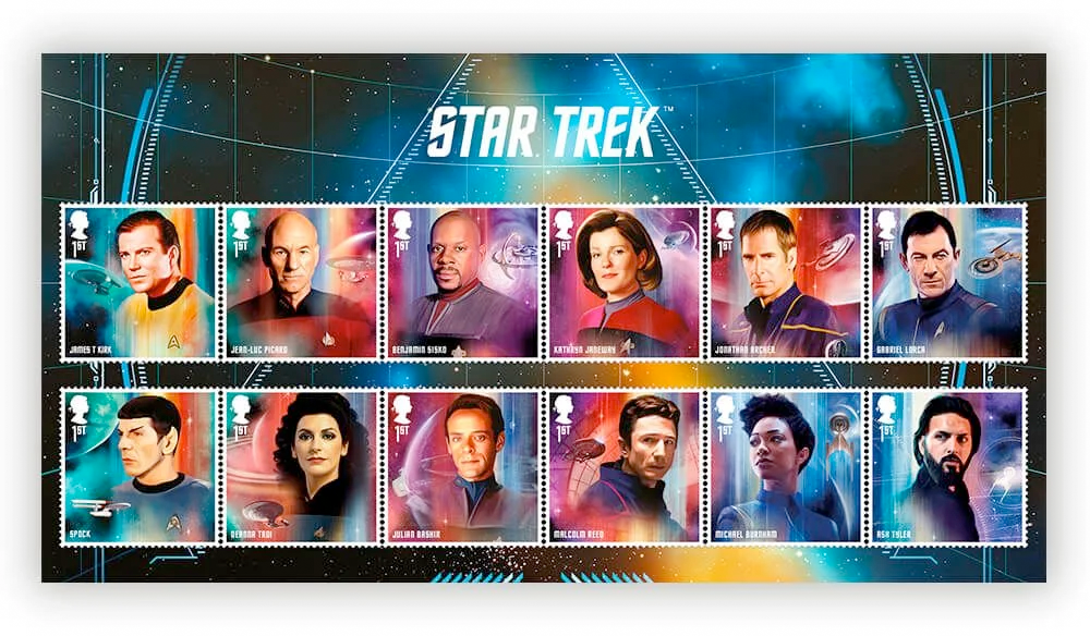 Royal Mail Star Trek Character Stamp Set