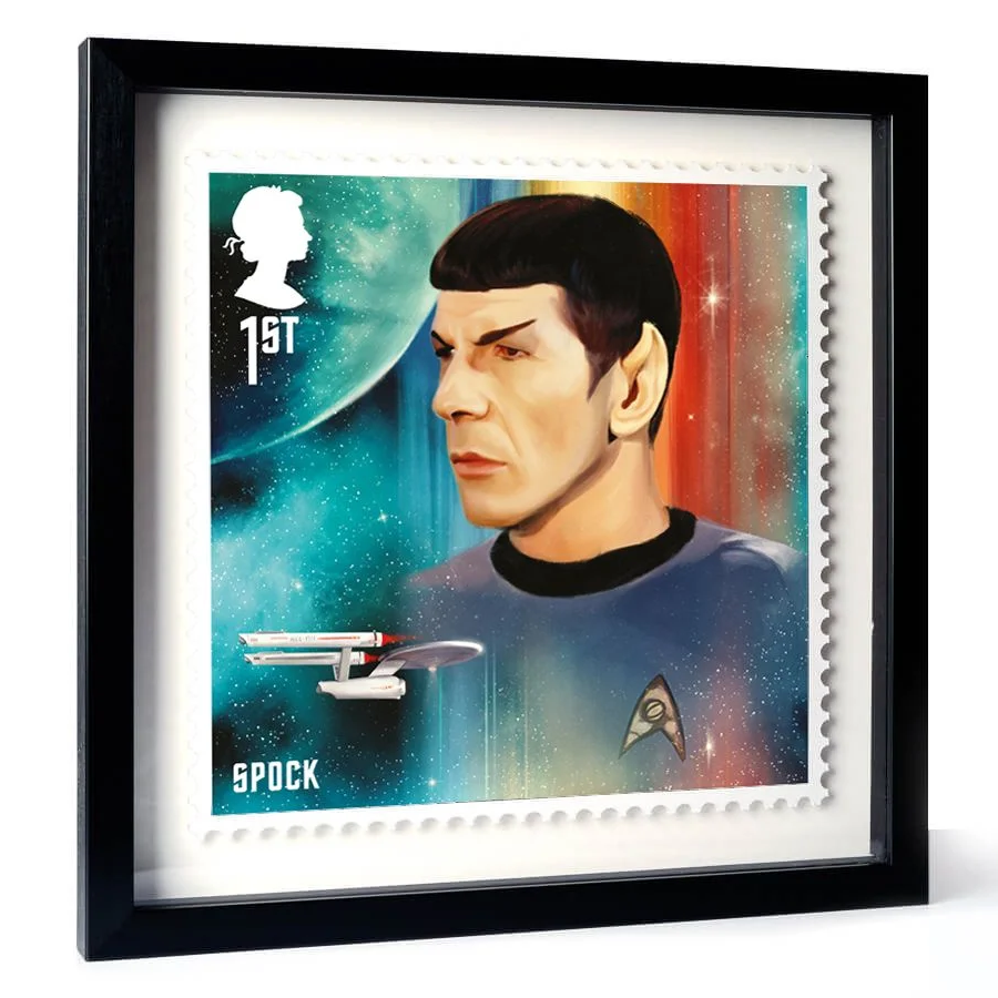 Royal Mail Star Trek Framed Enlarged Print Spock