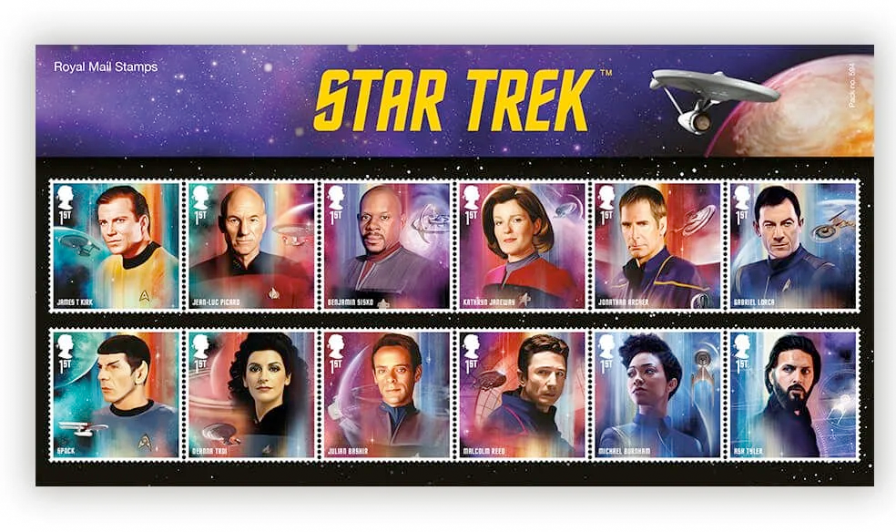 Royal Mail Star Trek Presentation Pack Stamps