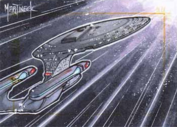 Warren Martineck Sketch - USS Enterprise NCC-1701-D #2