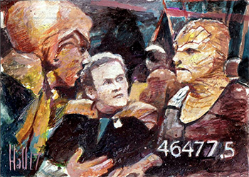 Charles Hall Sketch - Quark, Miles O'Brien and Tosk