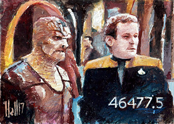 Charles Hall Sketch - Tosk and Miles O'Brien