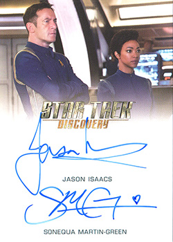 Jason Isaacs and Sonequa Martin-Green Dual Autograph Card
