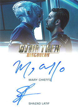 Mary Chieffo and Shazad Latif Dual Autograph Card