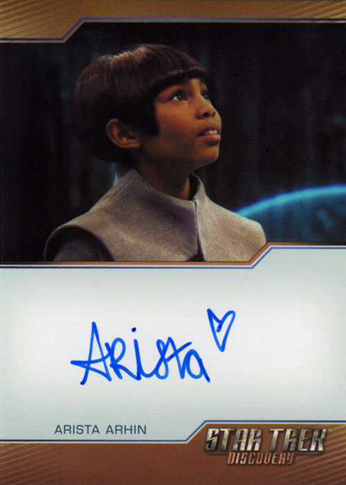 Discovery Season Two Arista Arhin Bordered Autograph Card