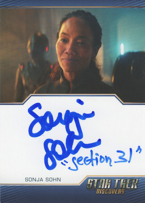 Discovery Season Two Sonja Sohn Inscription Autograph Card