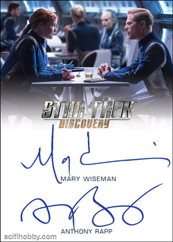 Mary Wiseman and Anthony Rapp Dual Autograph Card