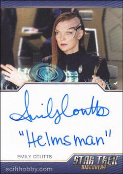 Discovery Season Three Emily Coutts Inscription Autograph Card