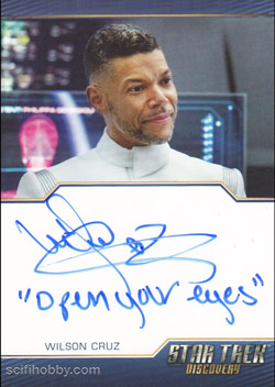 Discovery Season Three Wilson Cruz Inscription Autograph Card