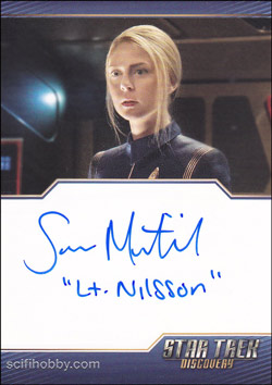 Discovery Season Three Sara Mitich Inscription Autograph Card