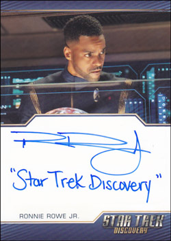 Discovery Season Three Ronnie Rowe Jr. Inscription Autograph Card