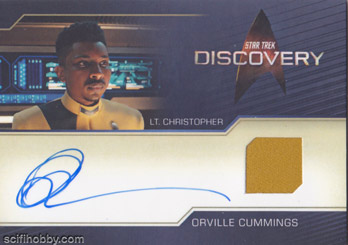 Discovery Season Four Autograph Relic Card - Orville Cummings